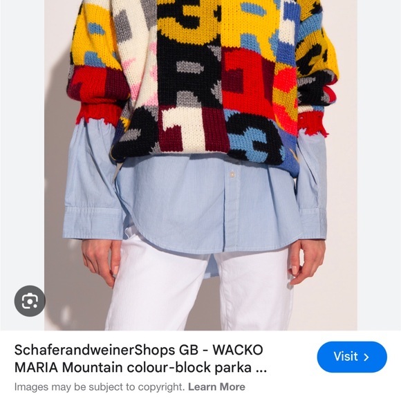 R13 Multicolor Very  Oversized Chunky Intarsia Sweater - Picture 2 of 14